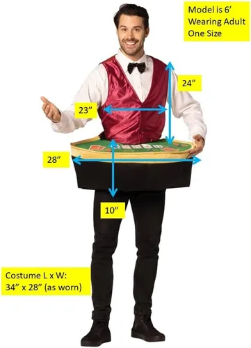 Vista 5 de Rasta Imposta Distribuidor de póquer con disfraz de mesa para hombre