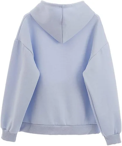 Vista 4 de Sudadera con capucha de algodón con estampado de gato lindo kawaii para mujer