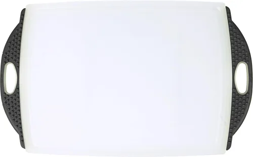 Vista 3 de Dexas Tabla de cortar de granito pesado con asas de punta, 10 x 15 pulgadas, poliéster de granito pesado