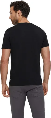 Vista 4 de GUESS Camiseta básica de aluminio iridiscente de manga corta para hombre