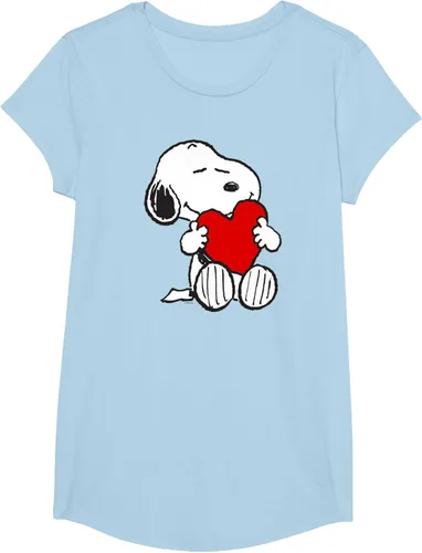 Vista 17 de Peanuts Camiseta de San Valentín Snoopy Hugging Heart, Negro