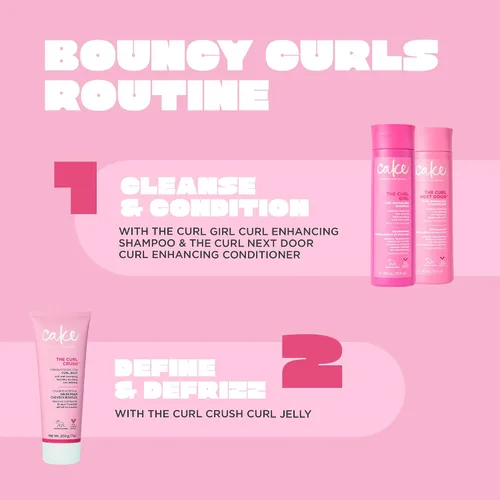 Vista 8 de Cake Beauty Curl Jelly, The Curl Crush - Hidrata y nutre los rizos - Ligero para un agarre suave y acabado brillante - Bloqueo de humedad