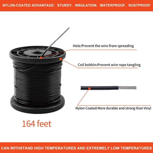 Vista 5 de Kit de cadena de luces para colgar, kit de suspensión de luces de globo, cable guía de luz para exteriores, incluye cable de cuerda de alambre
