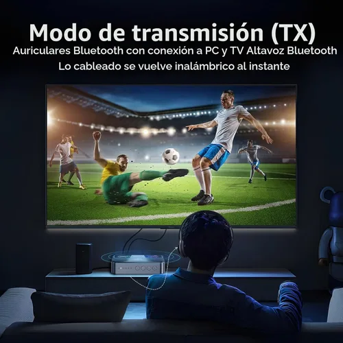 Vista 4 de M13 RGB Bluetooth 5.3 Transmisor receptor de audio, adaptador de audio Bluetooth para el hogar antiguo estéreo/altavoces TV con pantalla, USB, RCA