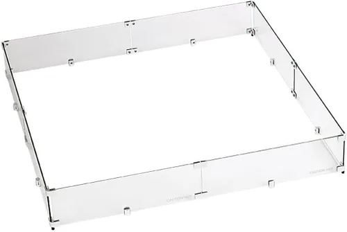 Vista 15 de American Fireglass Protector de llama de vidrio templado para sartenes rectangulares de 18 x 6 pulgadas Protector contra viento para exteriores