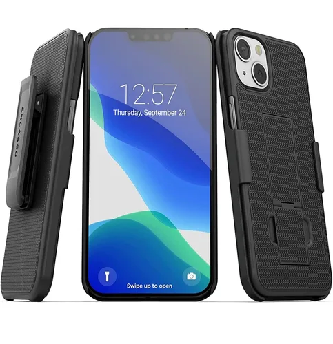 Vista 18 de Encased Funda para cinturón iPhone 11 con clip (Serie DuraClip) Funda ultradelgada con funda (Negro)