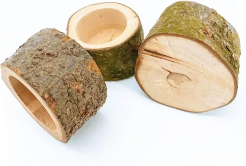 Vista 7 de Balacoo Comedero de madera para hámster, multifuncional, duradero, fácil de limpiar, mantiene la comida fresca