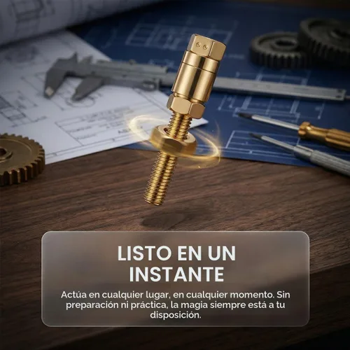 Vista 5 de 1 juego de tuerca de perno, truco mágico giratorio automático, efecto de tuerca de cerca, accesorio mágico con mango de audiencia, herramienta