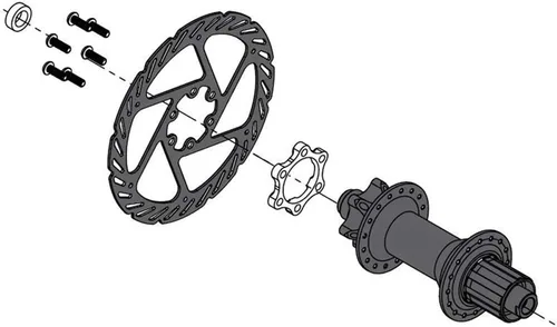 Vista 2 de Conversión de cubo delantero de Boost para bicicleta (15 mm x 100 mm a 110 mm)