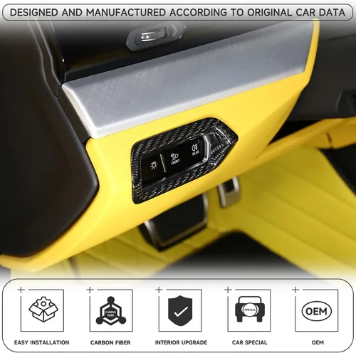 Vista 4 de TOYCIDFG Cubierta de marco de botones para interruptor de salpicadero de automóvil Lamborghini Urus 2018-2023, accesorios de decoración