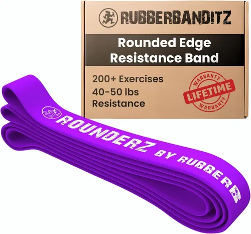Vista 11 de Rubberbanditz Banda de resistencia de borde redondeado Bandas de ejercicio compactas y ligeras Adecuado para todos los usuarios de niveles
