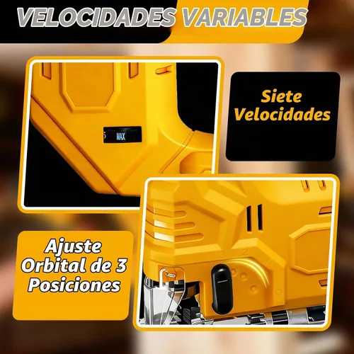 Vista 7 de Sierra de calar sin escobillas compatible con batería Dewalt de 20 V (sin batería), rompecabezas inalámbrico con bolsa de herramientas, velocidad
