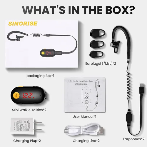 Vista 6 de Super Mini Walkie Talkies, radios bidireccionales portátiles para restaurantes, deportes al aire libre, tiendas minoristas, hospital y viajes