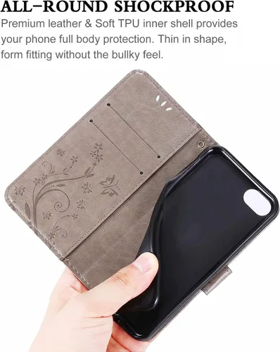 Vista 8 de NB - Funda tipo cartera para iPhone 7 Plus, iPhone 8 Plus, piel sintética, magnética, con función atril y función atril para iPhone 7 Plus, 8 Plus