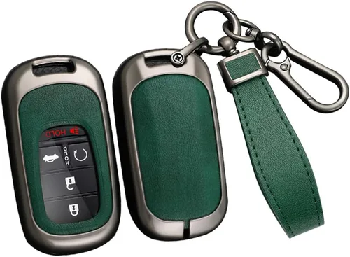 Vista 11 de ontto Funda de cuero para llavero con llavero de metal para llave de automóvil, compatible con Honda Accord Civic HR-V CR-V Pilot Sport SI EX EX-L