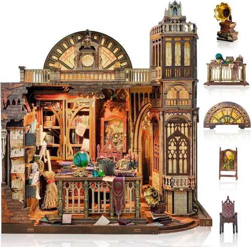 Vista 14 de CRIOLPO Kit de casa de muñecas en miniatura con luces LED para adultos y Aventuras en el bosque