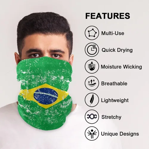 Vista 4 de Bandanas de moda para la cabeza, sin costuras, polaina para el cuello, pasamontañas