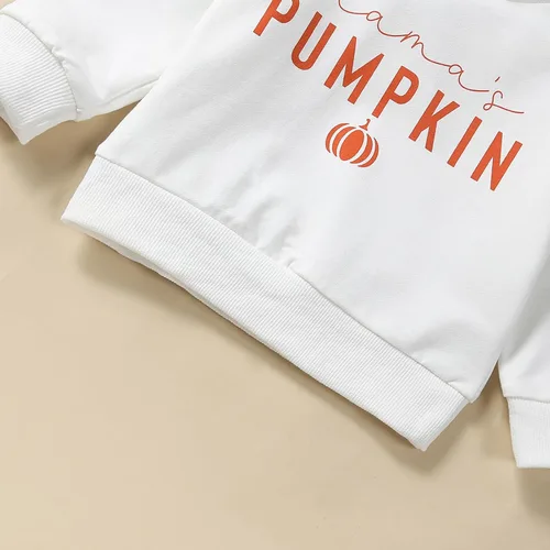 Vista 7 de Omkzanbi Mama & Mamas Pumpkin - Sudadera de manga larga para Halloween, Acción de Gracias, mamá y yo, traje familiar a juego