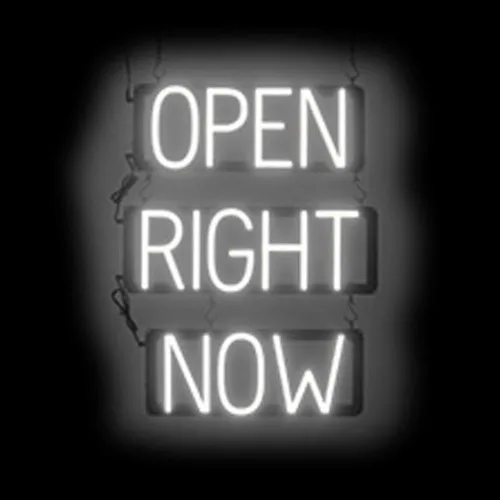 Vista 19 de SpellBrite Letrero LED Neon OPEN para negocios - Azul, 17" x 6