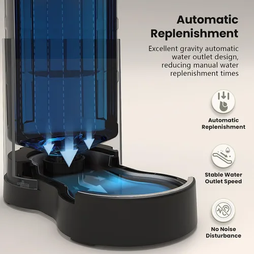 Vista 4 de CZPET Dispensador de agua para mascotas 7L con soporte ajustable A25A