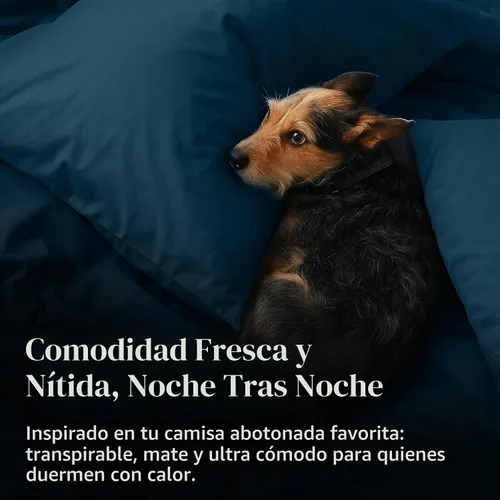Vista 2 de Brooklinen Funda de edredón de percal de lujo, 100% algodón, fresca, nítida, lazos de esquina extralargos, cierre de botones, suave y transpirable
