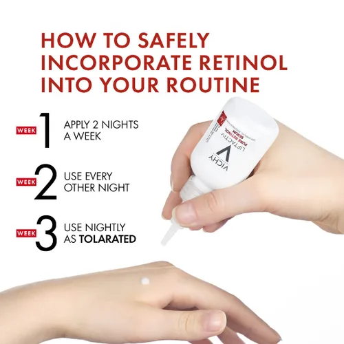 Vista 7 de Vichy LiftActiv - Suero de retinol puro para cara, suero facial antienvejecimiento para arrugas y líneas finas, 0.2% retinol + péptidos, resurge