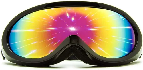 Vista 11 de GloFX Gafas de esquí - Gafas reflectantes Cyberpunk, diseño de cara completa, acolchado de espuma cómodo, correa ajustable, protección UV