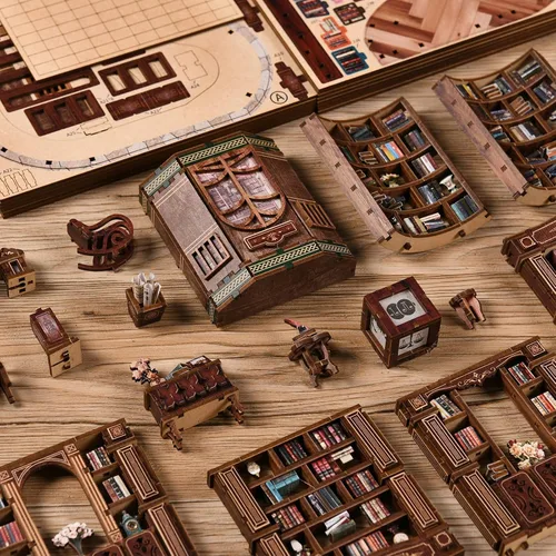 Vista 6 de Lannso Kit de Casa de Muñecas en Miniatura DIY, Kit de Casa de Muñecas, Mini Casa de Muñecas de Madera Hecha a Mano para Regalo de Adultos (AWO2-003)