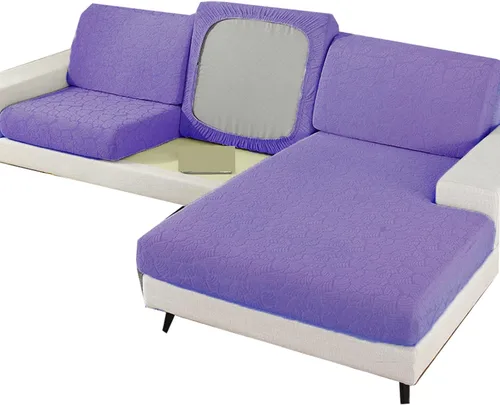 Vista 9 de Fundas elásticas para cojines de sofá, funda de cojín para sofá individual en forma de L, sofá chaise longue, protector suave de muebles de 1, 2 y 3