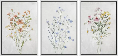Vista 104 de MUDECOR Lienzo enmarcado para pared, juego de arte de acuarela pastel, bosque de pinos, naturaleza silvestre, ilustraciones modernas, decorativas