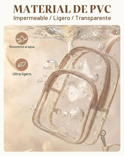 Vista 9 de Missnine Bolsa transparente para eventos de estadio, bolsa cruzada, A-caqui [básico], Bolsa transparente para eventos de estadio