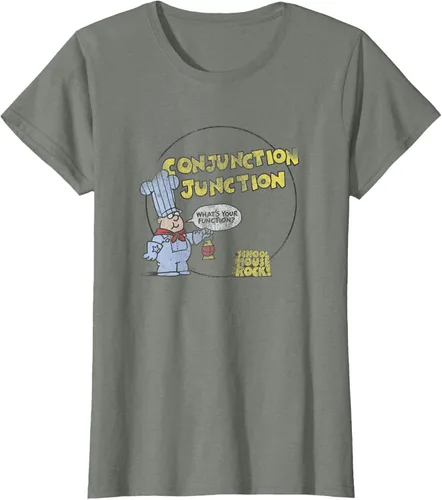 Vista 13 de Schoolhouse Rock Conjunction Junction Conductor Retro TV Camiseta Asfalto