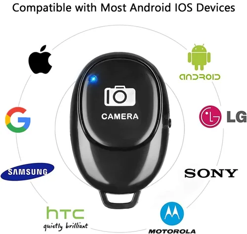 Vista 3 de Control remoto para cámara de teléfono (paquete de 2) para fotos y videos, cámara inalámbrica con disparador remoto compatible con iPhone/teléfono