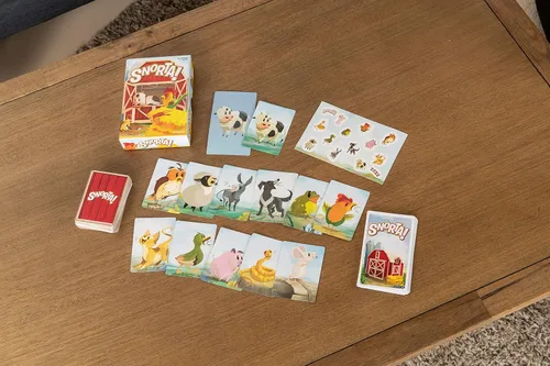 Vista 4 de Playroom Snorta! - The Hilarous Game of Matching Animal Sounds, Family Game Night Essentials Kids Card Games Educativo Family Fun Animal Sound