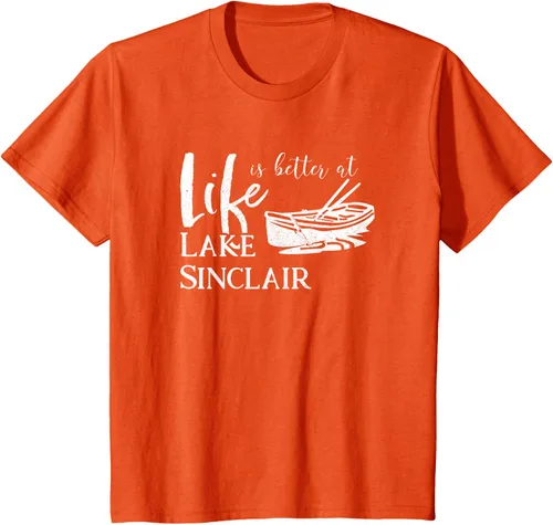 Vista 34 de Life is Better at Lake Sinclair Georgia Camiseta Negro