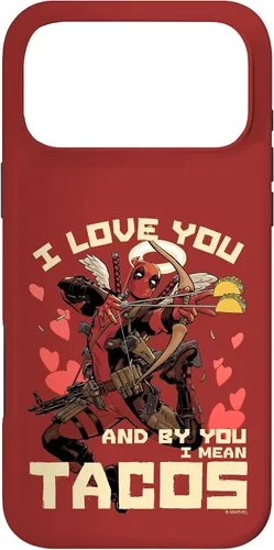 Vista 50 de Marvel Deadpool I Love You and by You I Mean Tacos - Carcasa para iPhone 17