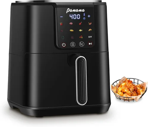Vista 4 de Panana Freidora de aire, freidora de aire de gran capacidad de 6.3 cuartos de galón, horno sin aceite con 12 preajustes, freidora de aire de 1500 W