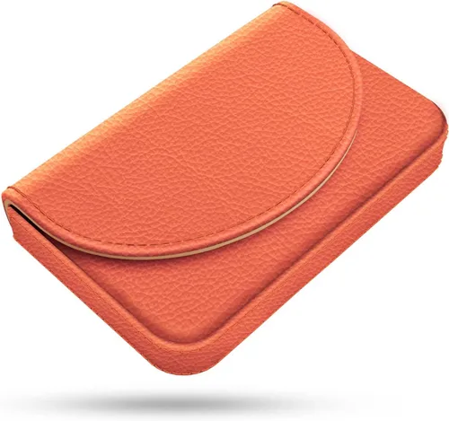 Vista 8 de Tarjetero, Estuche para Tarjetas de Visita de Cuero PU con Impresión de Color y Patrón, Porta Tarjetas con Billetera, Bolsillos Magnéticos