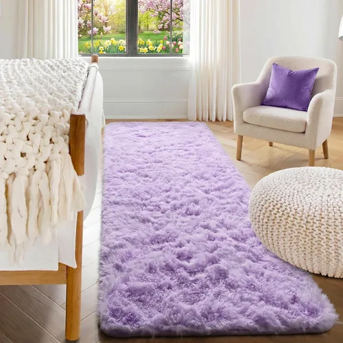 Vista 39 de ONASAR - Alfombra de pasillo negra de 2 x 6 pies, esponjosa, lavable, ultrasuave, afelpada, peluda, tapete para bebés, dormitorio de niños, armario