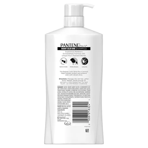 Vista 2 de Pantene Champú Pro-V Radiant Color Shine, 30.4 fl oz (el embalaje puede variar)