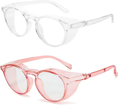 Vista 9 de Anteojos de seguridad que no se empañan, con protección UV400, lentes con bloqueo de luz azul para hombres y mujeres, anteojos transparentes