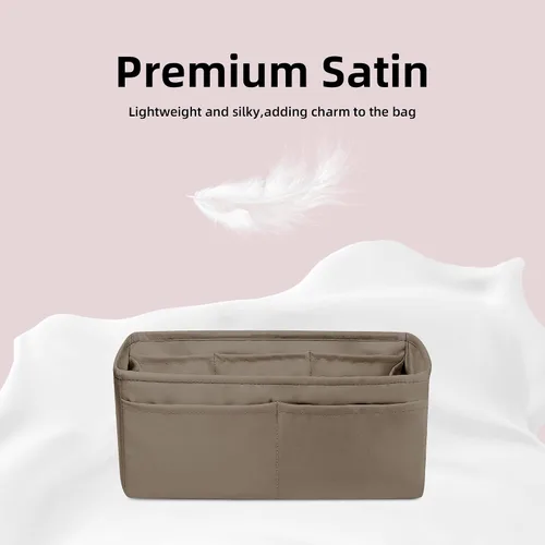 Vista 3 de DGAZ Organizador de bolso, organizador de bolsas de seda, bolso de lujo y moldeador de bolsas para Lindy 19263034 (gris Etoupe, LD26)
