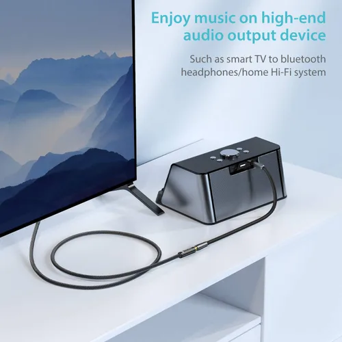 Vista 6 de Syncwire Cable de extensión de audio estéreo de 3.5 mm macho a hembra [Sonido Hi-Fi] [Conector chapado en oro] Cable de extensión AUX trenzado