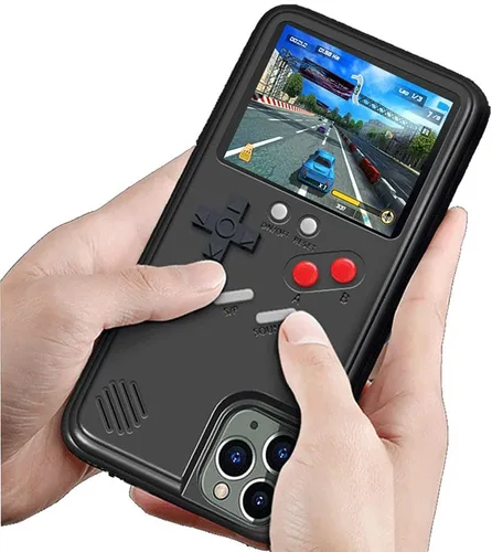 Vista 7 de Funda Gameboy para iPhone 14 Pro Max, funda de consola de juegos jugable integrada de 36 juegos, funda de teléfono retro para videojuegos, funda
