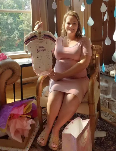 Vista 2 de Peauty - Vestido bodycon de maternidad, con los costados fruncidos, de manga corta y 34, para uso diario y baby shower