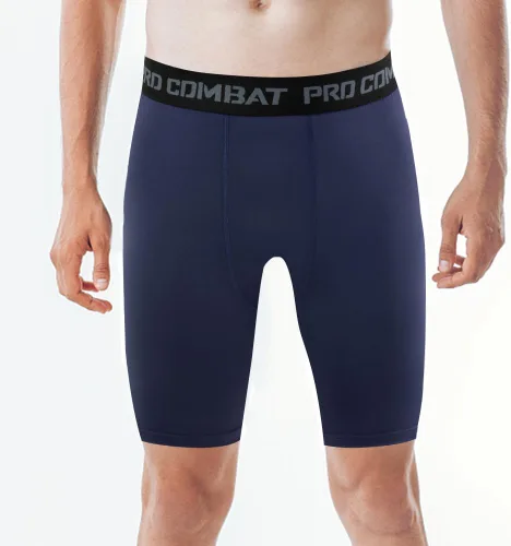 Vista 2 de HYCOPROT - Pantalones cortos de compresión para hombre, ropa interior deportiva de elastano, capa base de rendimiento atlético, para entrenamiento