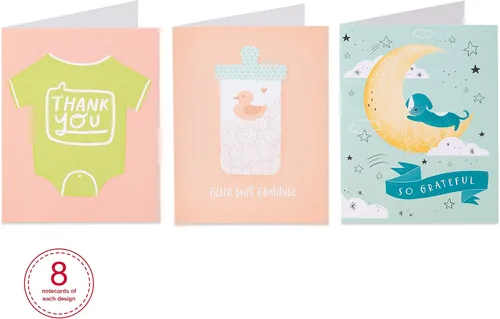 Vista 3 de American Greetings Paquete de tarjetas de agradecimiento para baby shower (48 unidades)