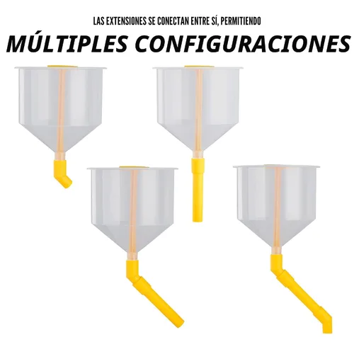 Vista 5 de OEMTOOLS Kit de embudo de refrigerante sin derrames, juego de 15 piezas de embudo para fluidos y aceite, permite el acceso a radiadores de difícil