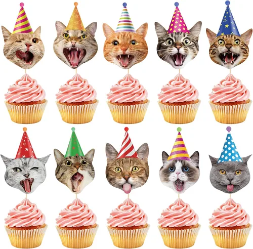 Vista 21 de 40 piezas de decoración de dinosaurios para cupcakes de cumpleaños de dinosaurios, decoraciones de pastel de dinosaurio para temática