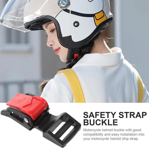 Vista 5 de Kit de 10 hebillas de liberación rápida para casco, adaptador de correa de barbilla de acero inoxidable con trinquete, casco de motocicleta, casco